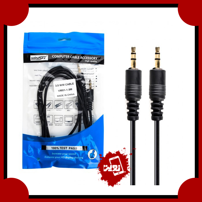 کابل 1 به 1 صدا (AUX) مینی اسکای (MiniSKY) طول 1.5 متر مدل VM01